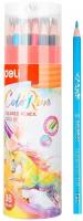 Карандаши цв. Deli EC00337 ColoRun трехгран. 36цв. карт. тубус