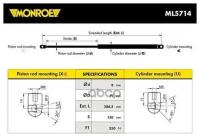 MONROE ML5714 Пружина газовая багажника DAEWOO KALOS 03-08