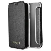 Чехол-книжка CG Mobile Guess Iridescent Booktype PU для iPhone X/XS, цвет Черный (GUFLBKPXIGLTBK)