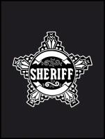 Наклейка на авто Sheriff значок шериф 20x19 см