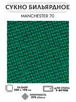 Комплект бильярдного сукна "Manchester 70 wool green competition" для стола 9 футов