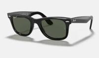 Солнцезащитные очки унисекс, квадратные RAY-BAN с чехлом, линзы зеленые RB2140F-901/58/54-18