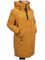 Парка пальто куртка женская зимняя желтая 21-961 р.50