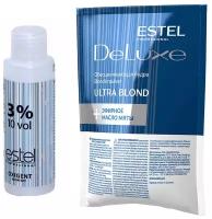 ESTEL Пудра DE LUXE для обесцвечивания волос Ultra Blond 30 г / Осветляющий порошок + оксид (окислитель) DE LUXE 3%, 60 мл