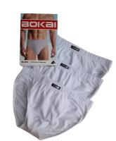 BOKAI Комплект 3 шт.Трусы мужские плавки,белые,3XL