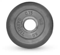 0.75 кг диск (блин) MB Barbell (черный) 31 мм