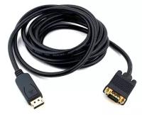 Кабель DisplayPort-VGA Cablexpert CCP-DPM-VGAM-10, 20М/15М, 3 м, черный