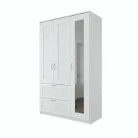 Шкаф комбинированный Шведский Стандарт Сириус (3 двери и 2 ящика) Белый