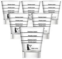 Набор градуированных кофейных стаканов (6шт) MOTTA стекло, 60х60х70мм, 60мл