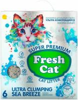 Наполнитель для кошачьего туалета Fresh Cat Морской бриз комкующийся 6л