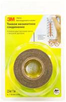 3M 93020255 Скотч двухсторонний 25 мм х 5 м, прозрачная, с высокой адгезией, толщина ленты 0,2 мм, термостойкость: от -40?С до +90?С