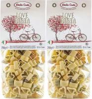 Макаронные изделия Dalla Costa Фигурные в виде сердец без добавления яиц Love Pasta Любовь 2 шт по 250 г