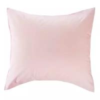 Наволочка на подушку для сна на молнии 70х70 из поплина хлопок, гипоаллергенная, розовая