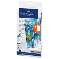 Краски акриловые художественные Faber-Castell "Acrylic Сolour" 12 цветов, 20 мл, туба 379212