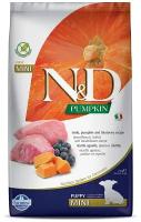 Сухой корм для щенков Farmina N&D Pumpkin, для беременных/кормящих, беззерновой, ягненок, с тыквой, с черникой 1 уп. х 1 шт. х 2.5 кг