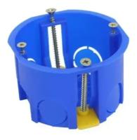 Подрозетник (коробка установочная) для полых стен и ГЛК D68x45 мм цвет синий (комплект 5 шт)