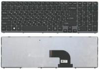 Клавиатура для ноутбука Sony Vaio SVE17 черная с рамкой