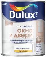 Краска Dulux Окна и двери, водно-дисперсионная, полуматовая база BW 0.75 л