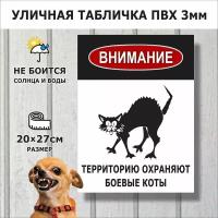 Табличка уличная "Осторожно злая собака" для интерьера, информационная