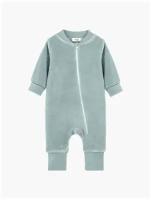 Велюровый комбинезон Mjolk Baby Blue, на манжетах (80)