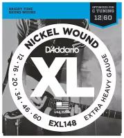 EXL148 XL NICKEL WOUND Струны для электрогитары Extra Heavy 12-60 D`Addario