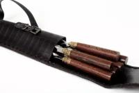 Шампур, шампуры с деревянной ручкой в чехле, набор шампуров, 69 см 6 шт