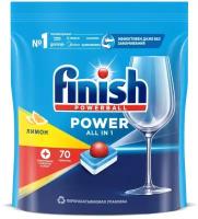 Таблетки для посудомоечной машины Finish Power Лимон, 70 шт