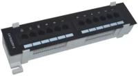 Neomax Настенная патч-панель NM-PP-WM12P-UC6-D-110-BK 12 портов, кат.6, UTP, Dual IDC, цвет черный