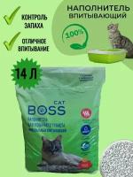 Наполнитель для кошачьих туалетов " Cat BOSS" Эконом, 14 л/ Впитывающий, минеральный, 100 % натуральное сырье