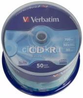 Носители информации CD-R, 52x, Verbatim Extra Protection, Cake/50, 43351