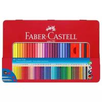 Faber-Castell Цветные карандаши Grip, с точилкой, кистью и чернографитным карандашом 48 цветов (112448), 48 шт