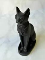 Статуэтка Кошка египетская, 13,5см. Черный, гипс