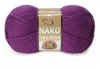 Пряжа NAKO Pure wool / 60 чернослив