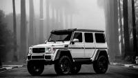 Картина на холсте 60x100 LinxOne "Logan Paul G Wagon белый" интерьер для дома / декор на стену / дизайн