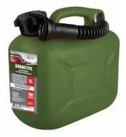 3ton/Канистра для топлива (бензина) 5 л 3ton PROFI в комплекте с крышкой и лейкой оливковая