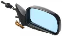 Зеркало боковое правое ВАЗ 2108-15 модель ЛТ-9 ГО с тросовым приводом регулировки, с сферическим противоослепляющим отражателем голубого тона и системой обогрева