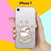 Силиконовый чехол Ленивец на Apple iPhone 7