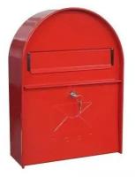 Почтовый ящик уличный, металлический, с полукруглой крышей - красный