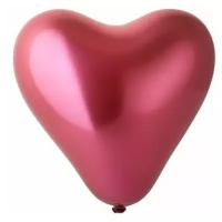 Шар латексный ненадутый Е Сердце 11" Хром Pink 28 см (25 в уп)