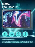 Защитное стекло на планшет Digma Pro 1480E 11", Дигма Про 1480Е, гибридное (пленка + стекловолокно), Crystal boost