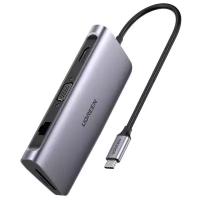 Хаб Ugreen 9в1 3xUSB 3.0 / HDMI / VGA / RJ45 Gigabit / TF/SD / PD 40873