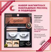 Kiss Набор магнитных накладных ресниц и подводки Entice / Magnetic Eyeliner Kit, KMEK03