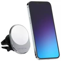 Автодержатель с беспроводным ЗУ Satechi Magnetic Wireless Car Charger Space Gray для iPhone c системой MagSafe ST-MCMWCM