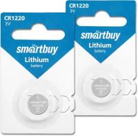 Батарейка CR1220 3V SmartBuy Blister, упаковка 2 шт