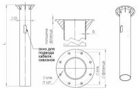 Деталь фундамента закладная ЗДФ-0.219-2.0(Д395-310-8х25)-01 (для ОСф/ОГСф-0.4) Пересвет В00000225