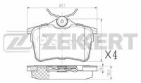 Колодки Торм Диск Задн ZEKKERT BS1012