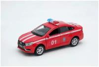 Игрушка модель машины 1:34-39 LADA VESTA SW CROSS пожарная охрана Welly43763FS