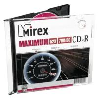 Компакт диск CD-R 700мБ Mirex Максимум тонкие/слим/ по 5 шт