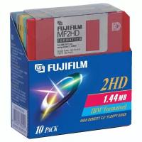 264053-BOX FUJIFILM Дискеты MF-2HD 3.5" Colour 1,44 Мб (10 дискет в пачке)