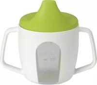 Чашка-поильник IKEA борья 200 мл белый/зеленый